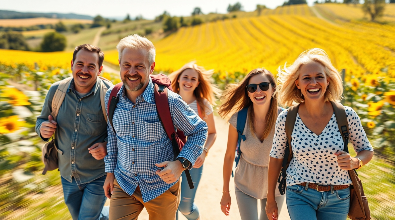 inclusivity a group of different people walking the Camino de Santiago