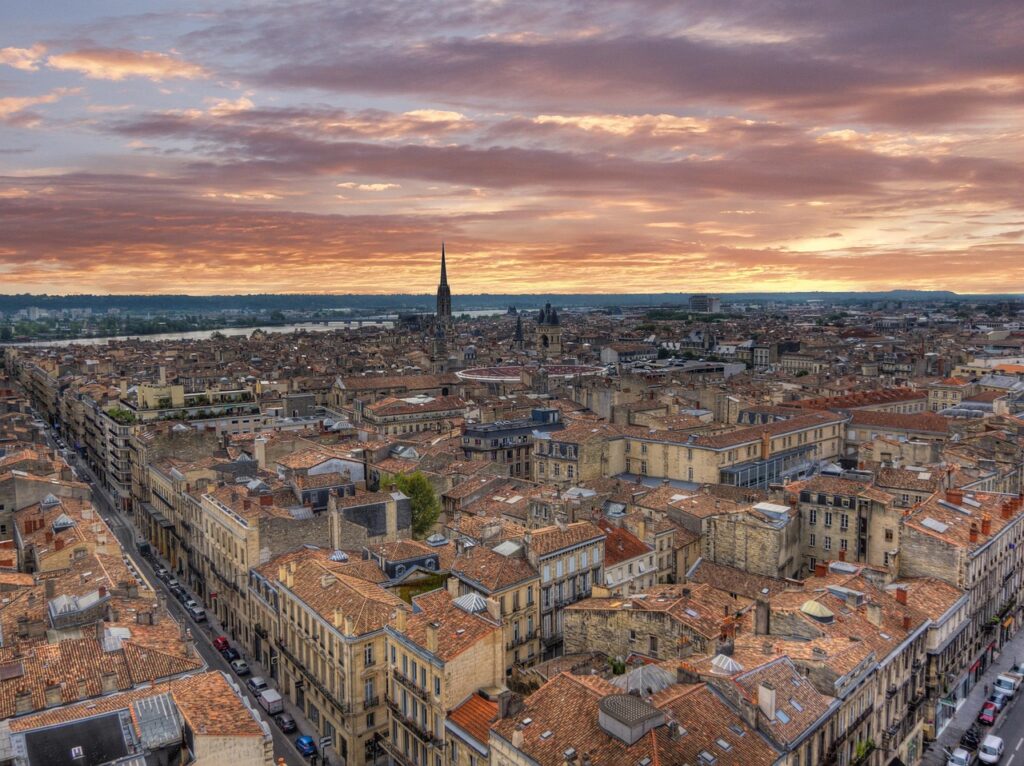 Bordeaux city from the air