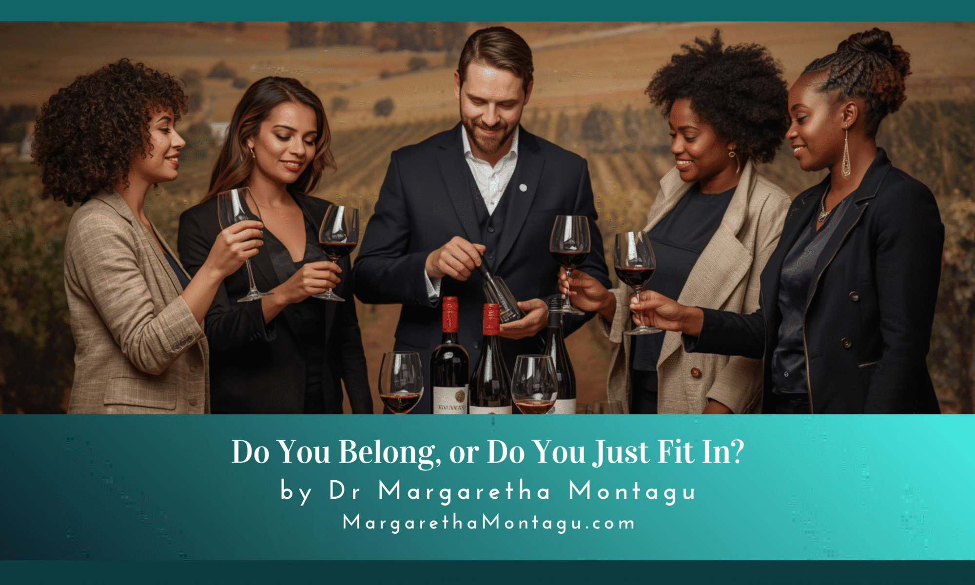 Wine tasting event with elegant individuals.