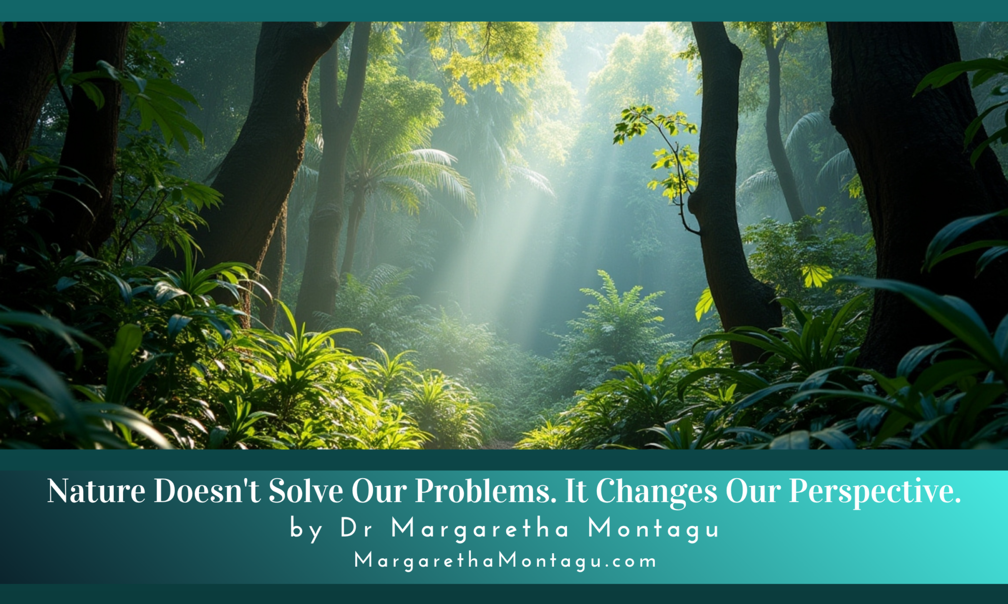 Nature Doesn't Solve Our Problems. It Changes Our Perspective.